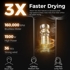 Alloom Pro intelligent temperature control protects hair during styling