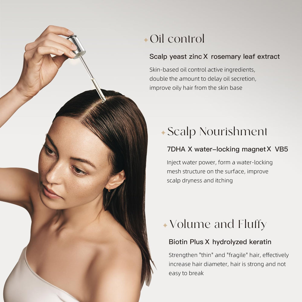 ALLOWISH application on dry hair shows convenient morning routine.
