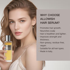 ALLOWISH rosemary oil droplets highlight scalp nourishment.