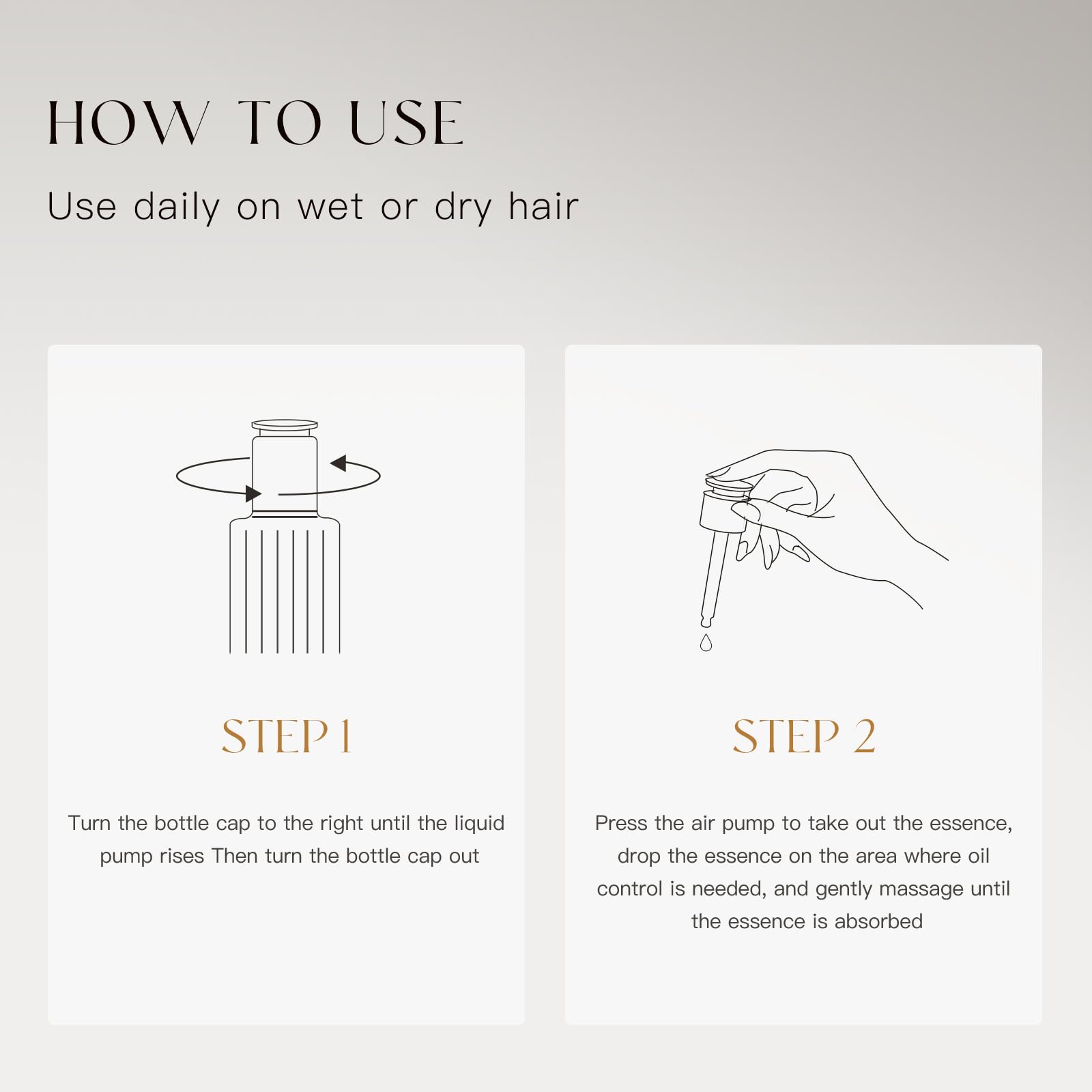 ALLOWISH scalp massage demonstrating daily nourishment for roots.