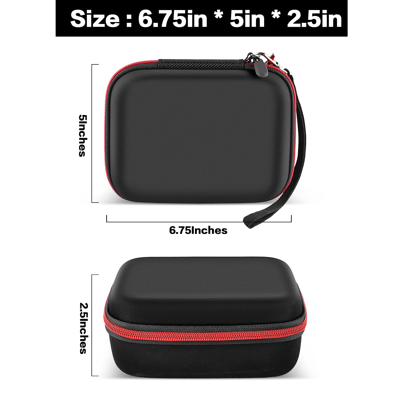 ALLPRIMO Wahl Peanut Case dimensions highlight compact travel-friendly size.