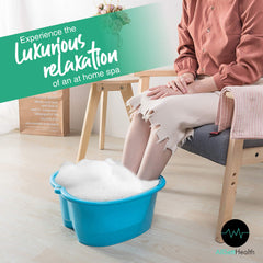 AllSett Health Foot Soaking Basin side view highlights stable, wobble-free design for relaxing foot baths.