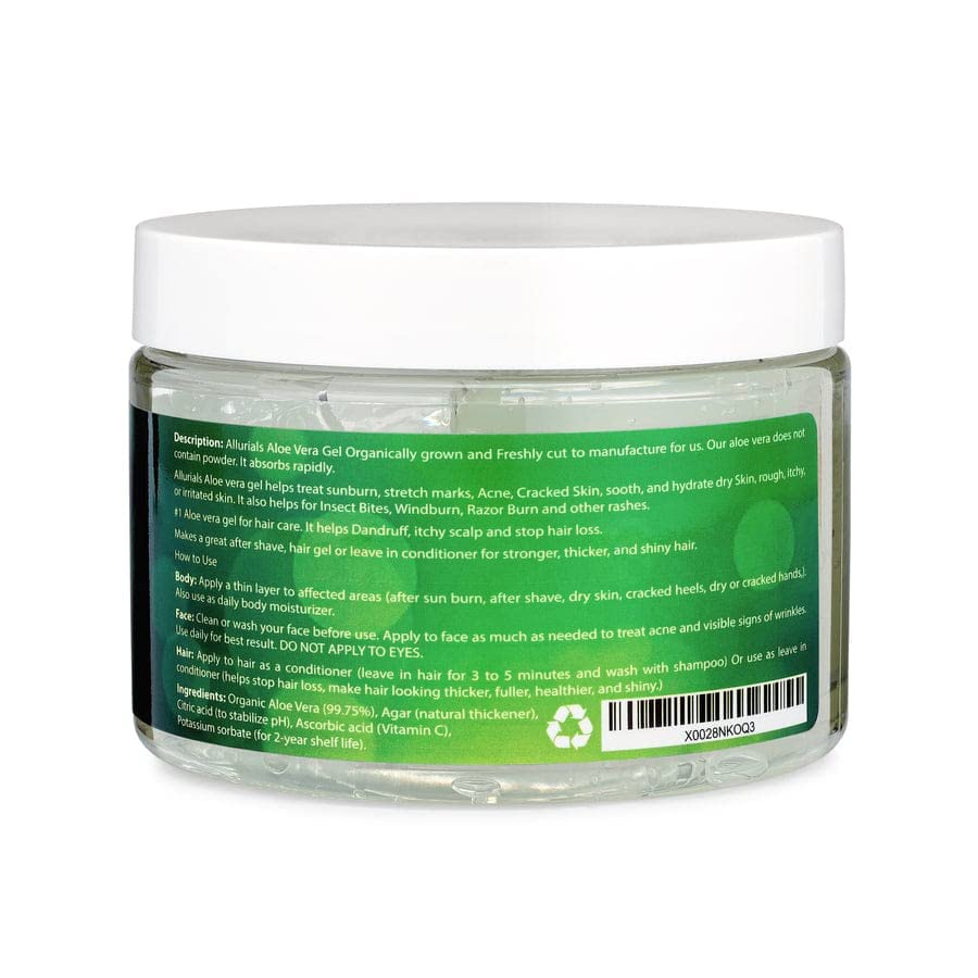 Allurials Aloe Vera Gel with eco friendly recyclable packaging