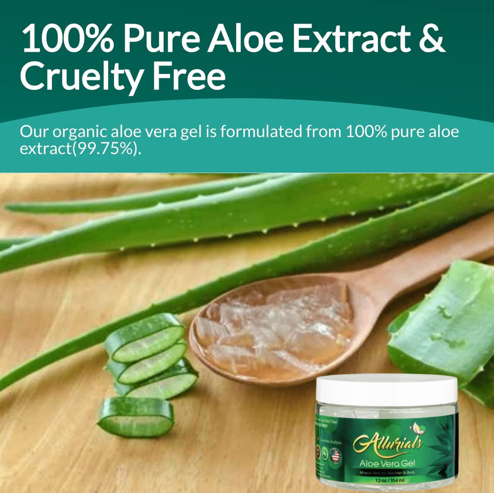 Allurials Aloe Vera Gel ingredients list and packaging details