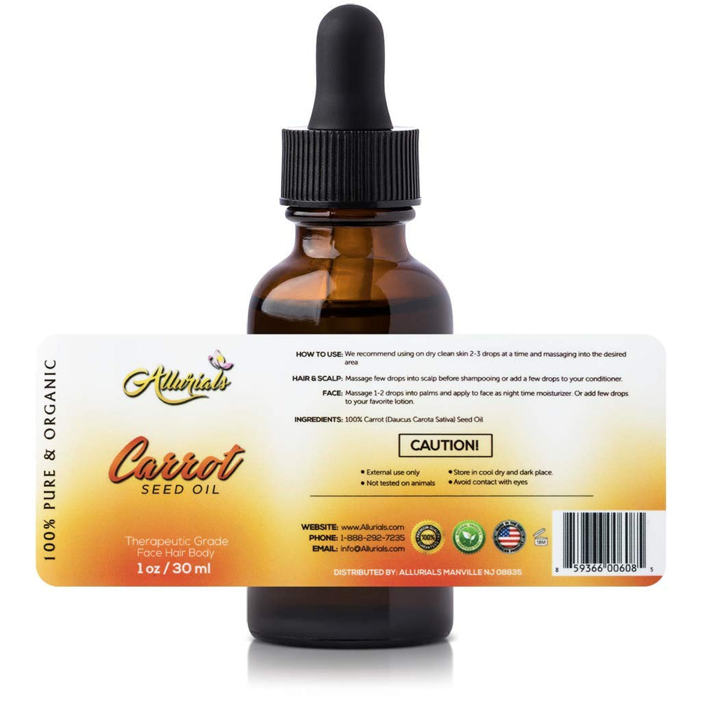 Allurials carrot seed oil vegan-friendly packaging signals ethical skincare choices