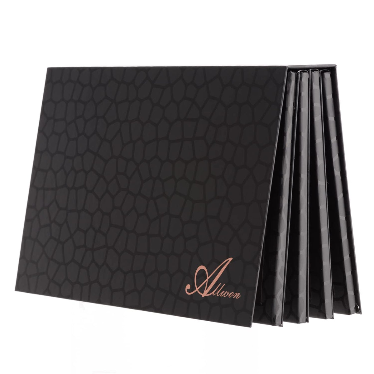 Allwon book-shaped magnetic palette layer 1 open for organized cosmetics storage