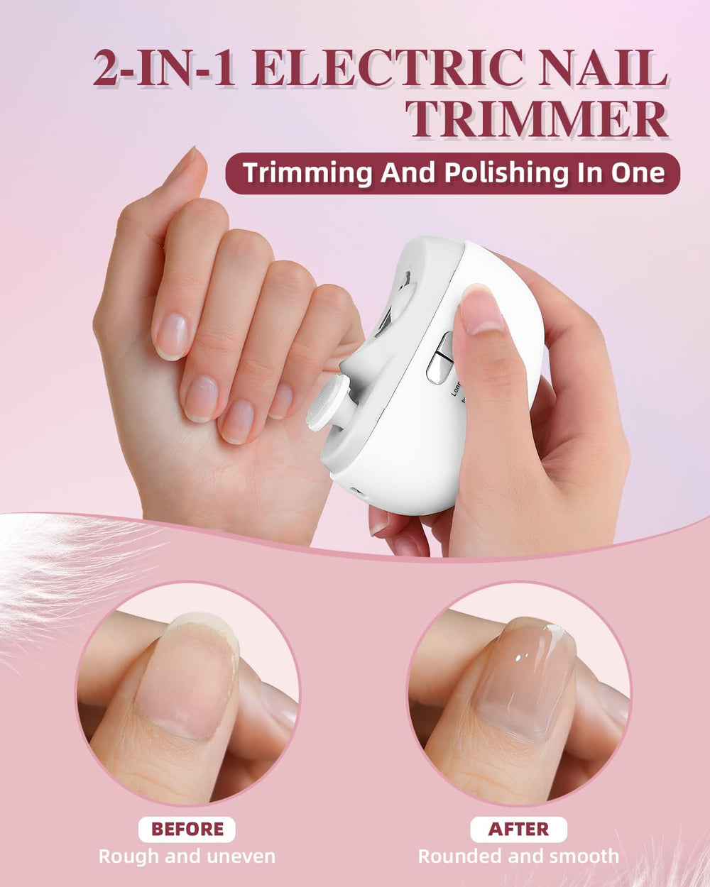 Allyplay 2025 upgraded electric nail clipper two speeds ideal for versatile grooming