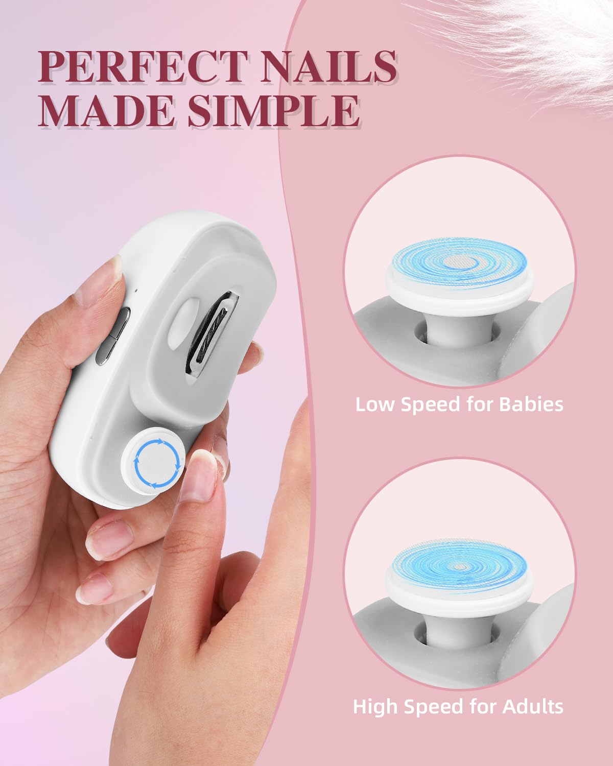 Allyplay 2025 upgraded electric nail clipper USB rechargeable for convenient charging