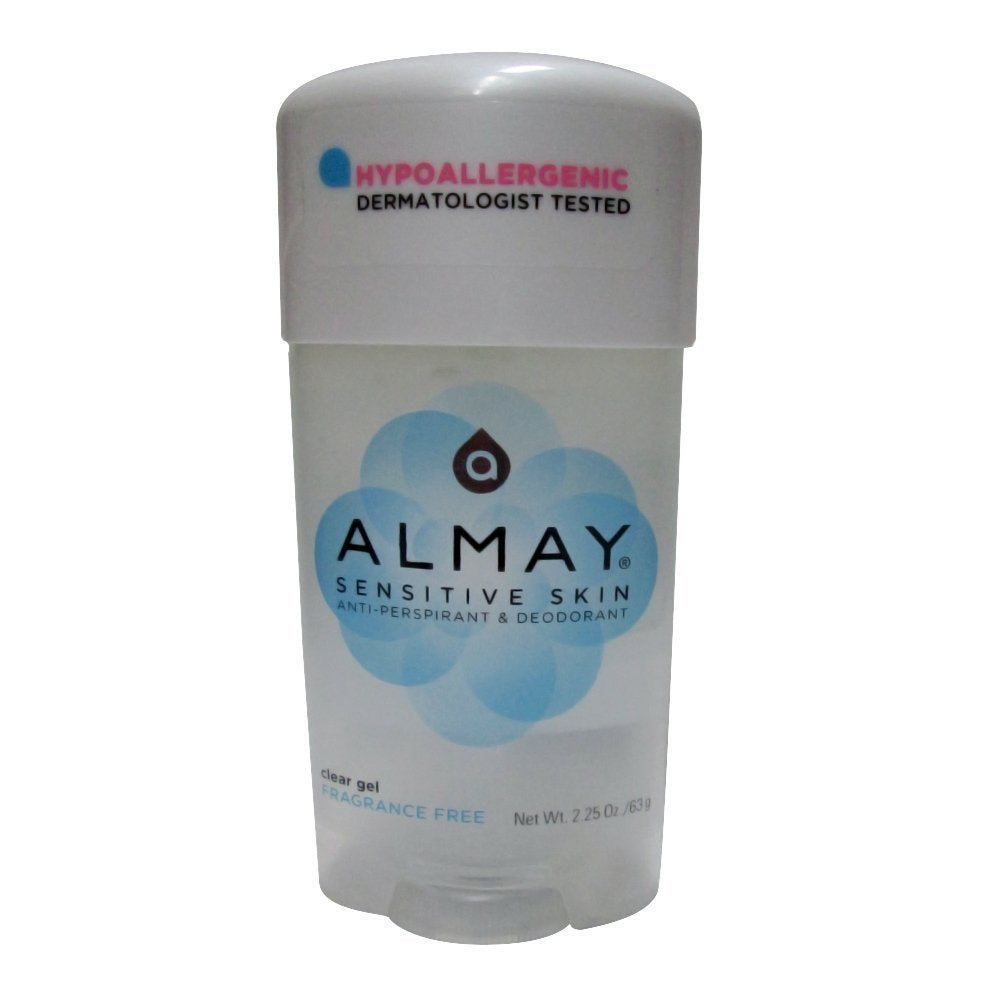 Almay fragrance-free clear gel anti-perspirant for sensitive skin keeps you fresh all day.