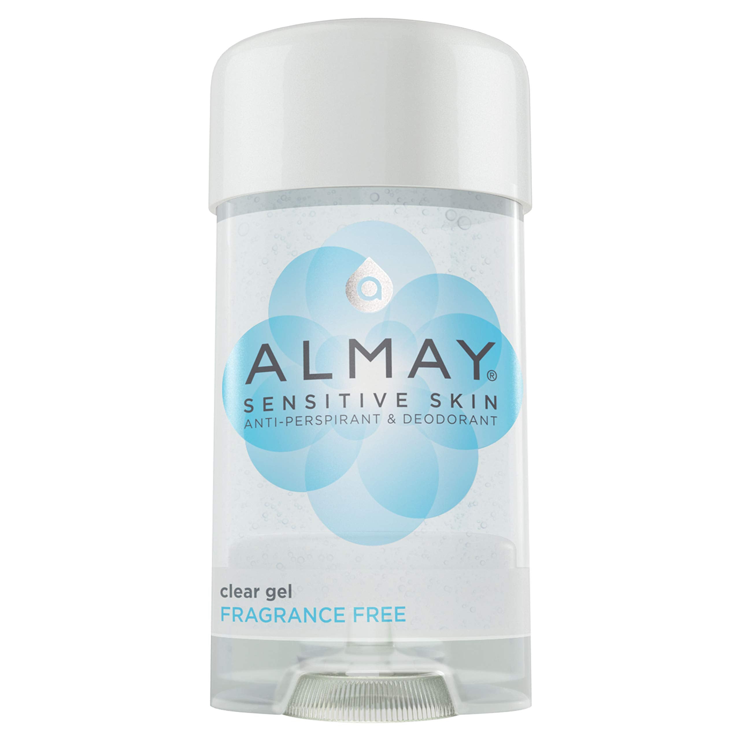 Almay fragrance-free clear gel anti-perspirant stick provides quick-dry protection for sensitive skin.