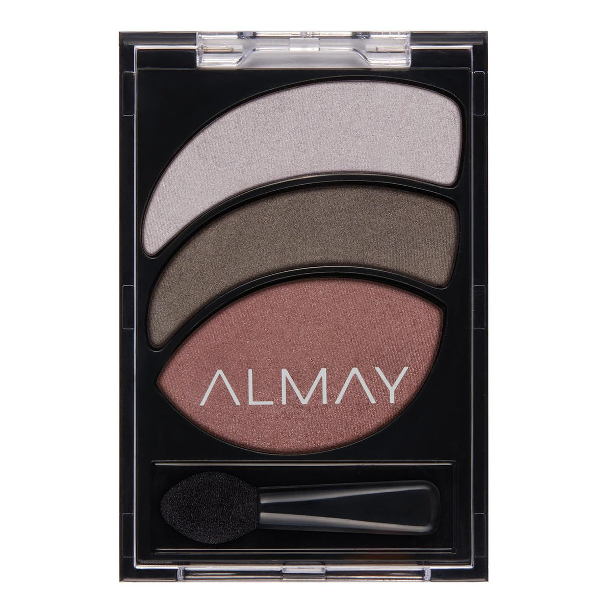 Almay Shadow Trio Mulberry Moonlight compact close-up for blendable smoky looks