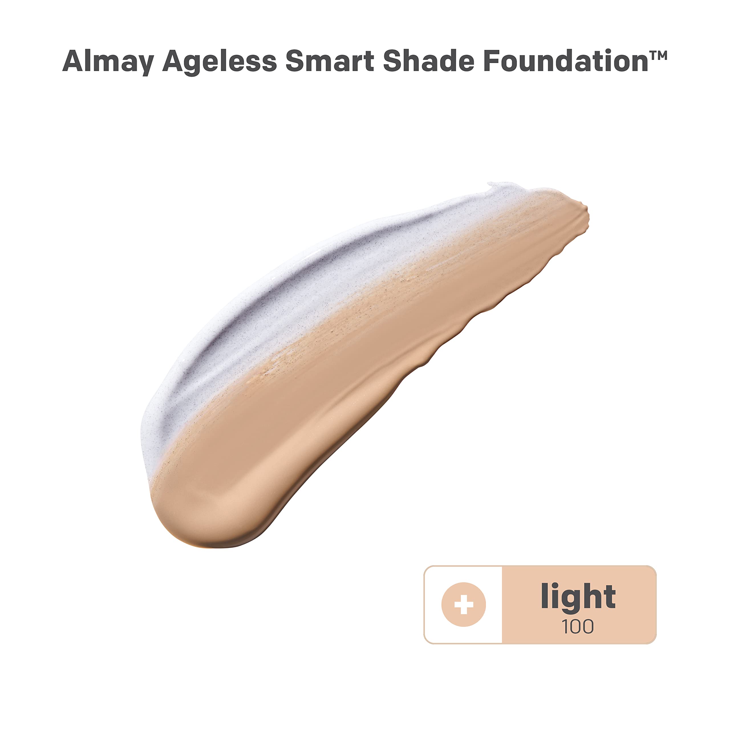 Almay Smart Shade swatch demonstrates automatic shade adaptation to skin tone.
