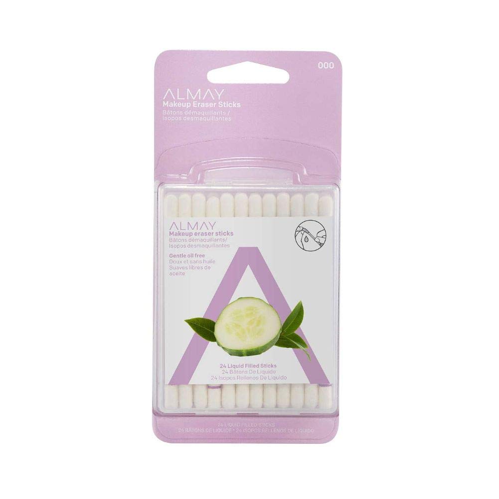 Almay cotton-tip swabs close-up for gentle, targeted cleaning around eyes