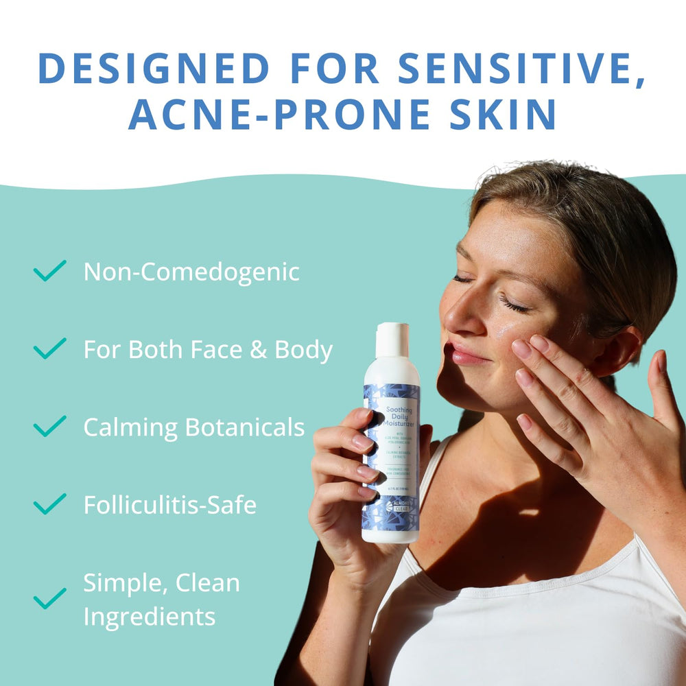 Almond Clear face-application shows fast-absorbing hydration on clean skin