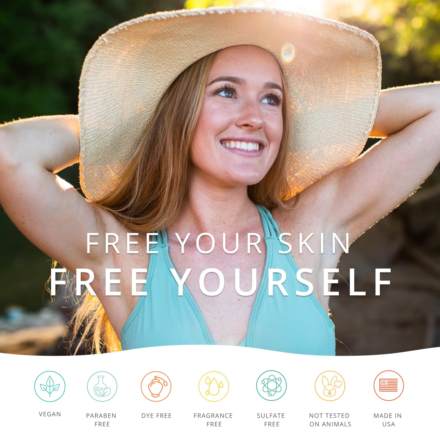 Almond Clear fragrance-free-formula communicates gentle, irritation-free skincare for sensitive skin