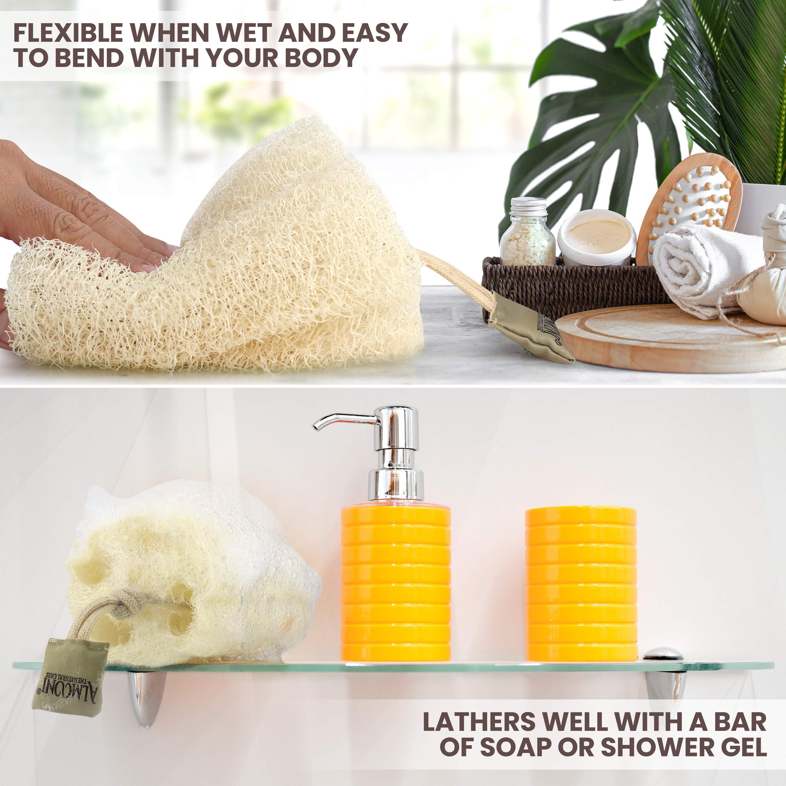 ALMOONI 3-pack gift packaging display for easy spa-at-home gifting