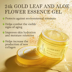 Aloderma gel texture swatch illustrating hydrating, dewy finish