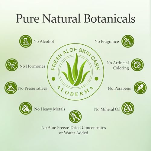 Aloderma Aloe Vera Gel on face and hair for versatile soothing routine.