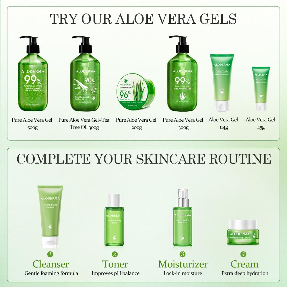 Aloderma Aloe Gel from a family-owned farm-to-face line.