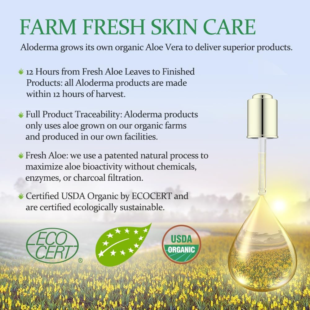 Aloderma Aloe Gel helps soft, manageable hair with gentle hydration.