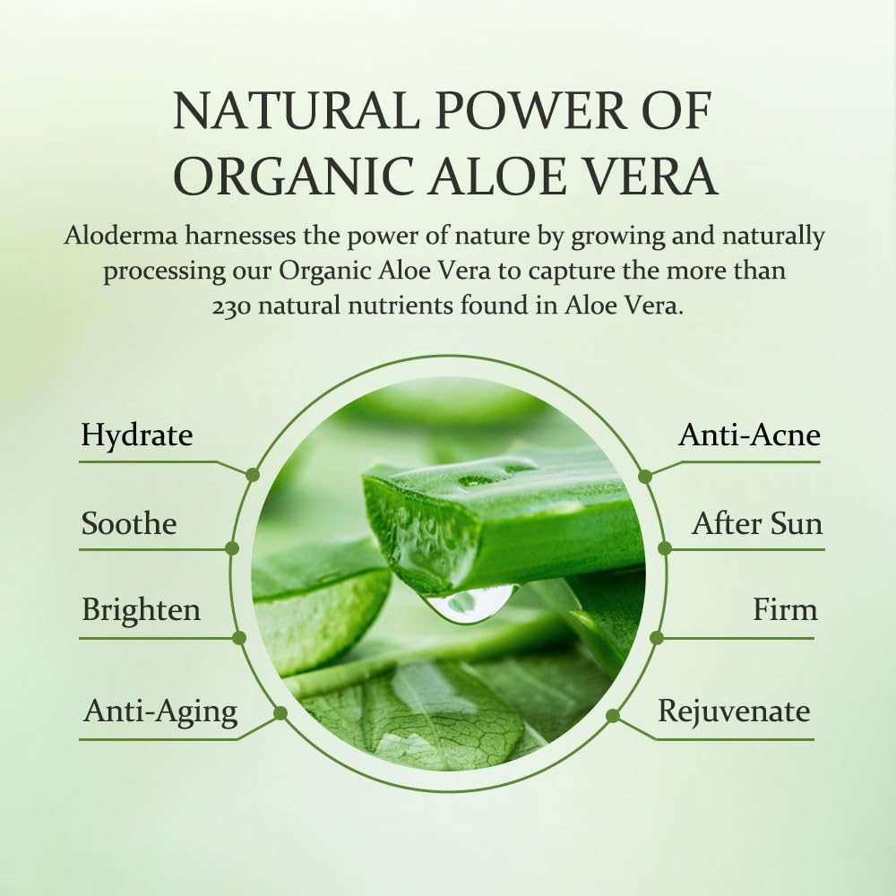 Aloderma Aloe Gel nourishes dry scalp and hair for smoother strands.