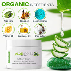 AloMoist face cream application demonstrating fast absorption for daily hydration