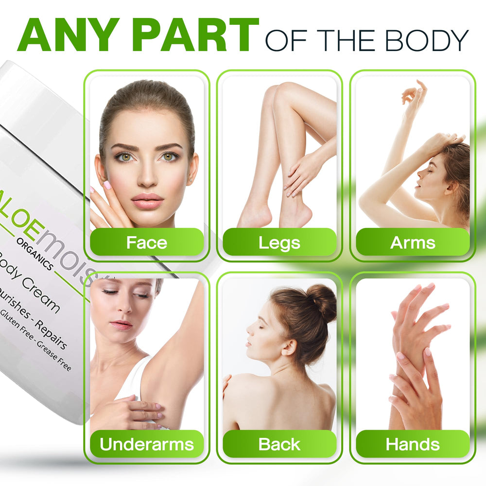 AloMoist hand cream being applied to dry hands for soothing relief