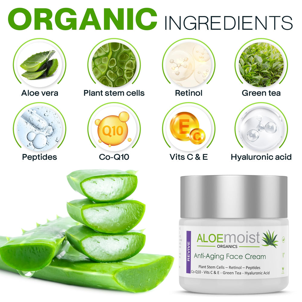 Aloemoist retinol cream closeup texture highlights smooth, non-greasy finish.