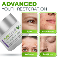 Aloemoist sensitive-skin formula closeup shows fragrance-free, gentle care.