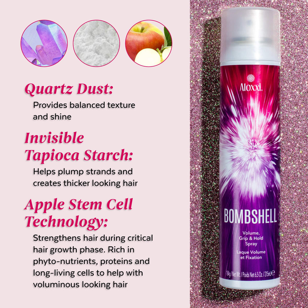 ALOXI Bombshell quartz dust texture delivers balanced grip and shine.