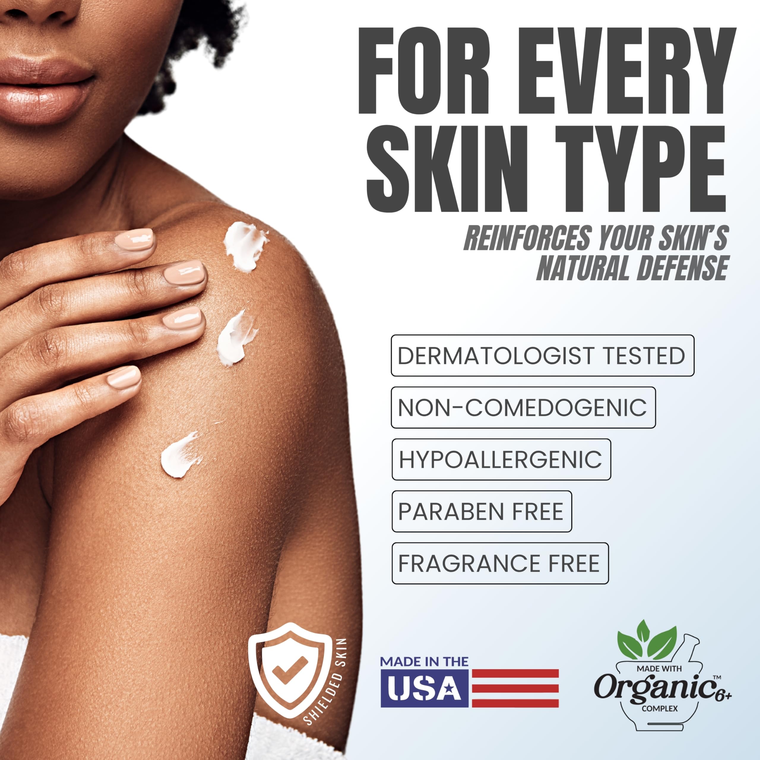 Alozera application scene demonstrates lightweight moisturizer smoothing dry areas