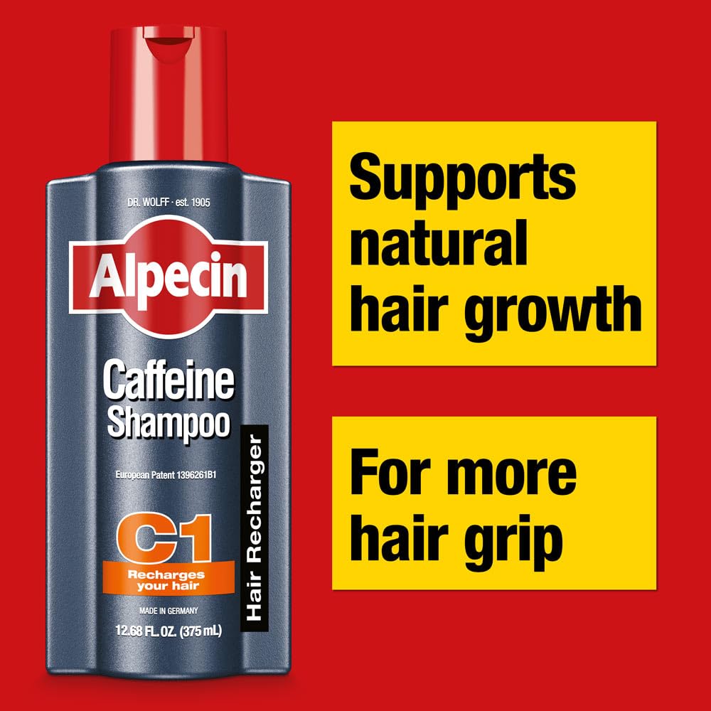 Illustration of caffeine and castor oil ingredients powering scalp refresh and vitality