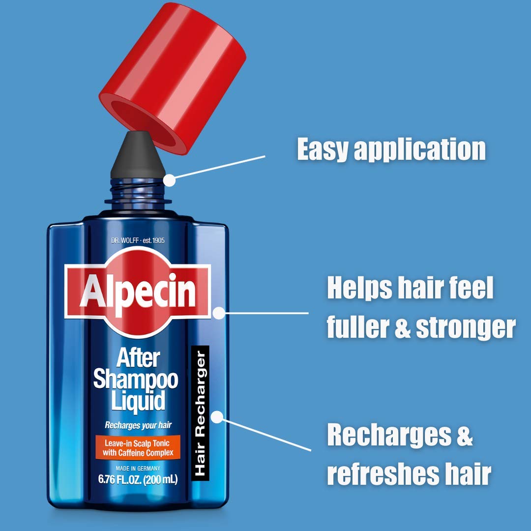 Alpecin zinc niacin formula ingredients illustrating strengthening blend for scalp