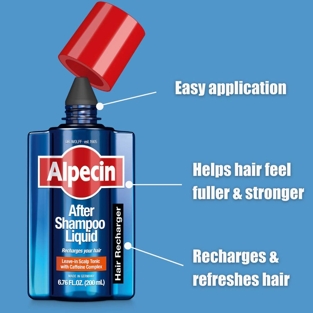Alpecin zinc niacin formula ingredients illustrating strengthening blend for scalp