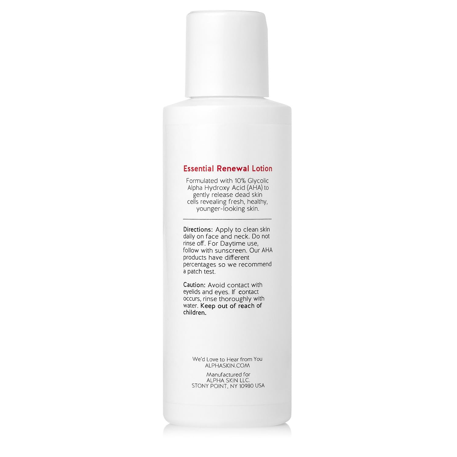 Alpha Skin Care Essential Renewal Lotion nourishes dry skin with vitamins and nutrients.