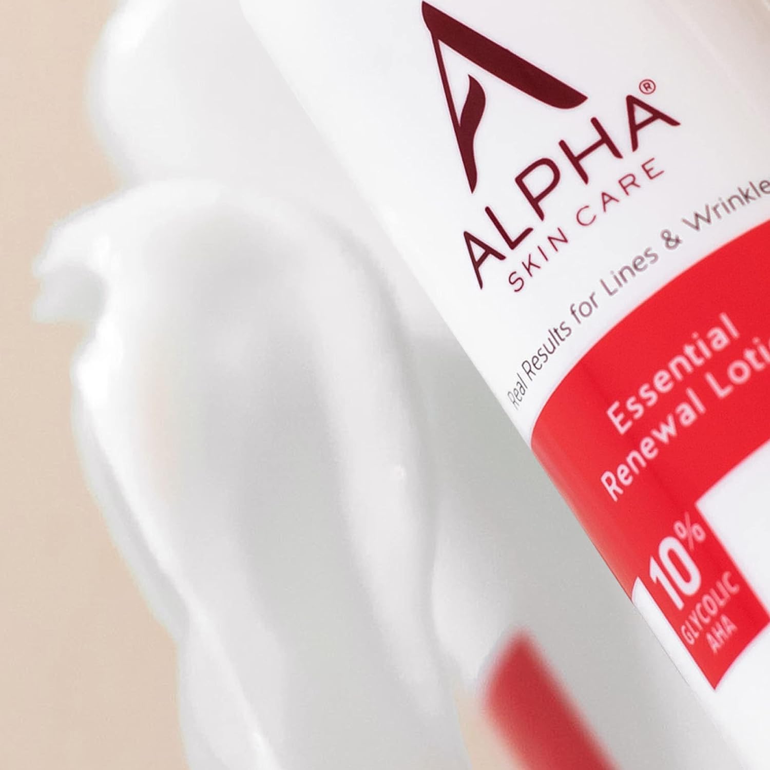 Alpha Skin Care Essential Renewal Lotion on skin shows radiant, even tone potential.