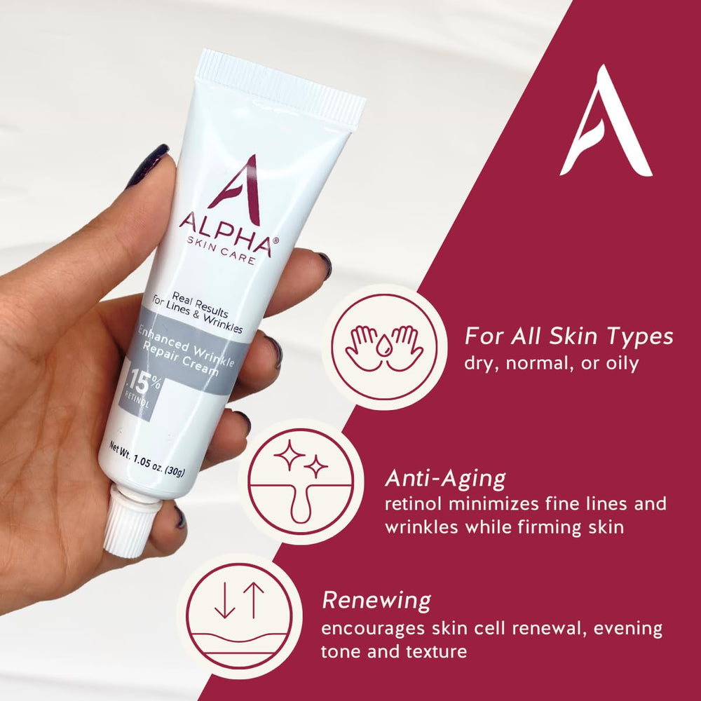 Applying Alpha Skin Care on face and neck demonstrates renewal and firmness potential