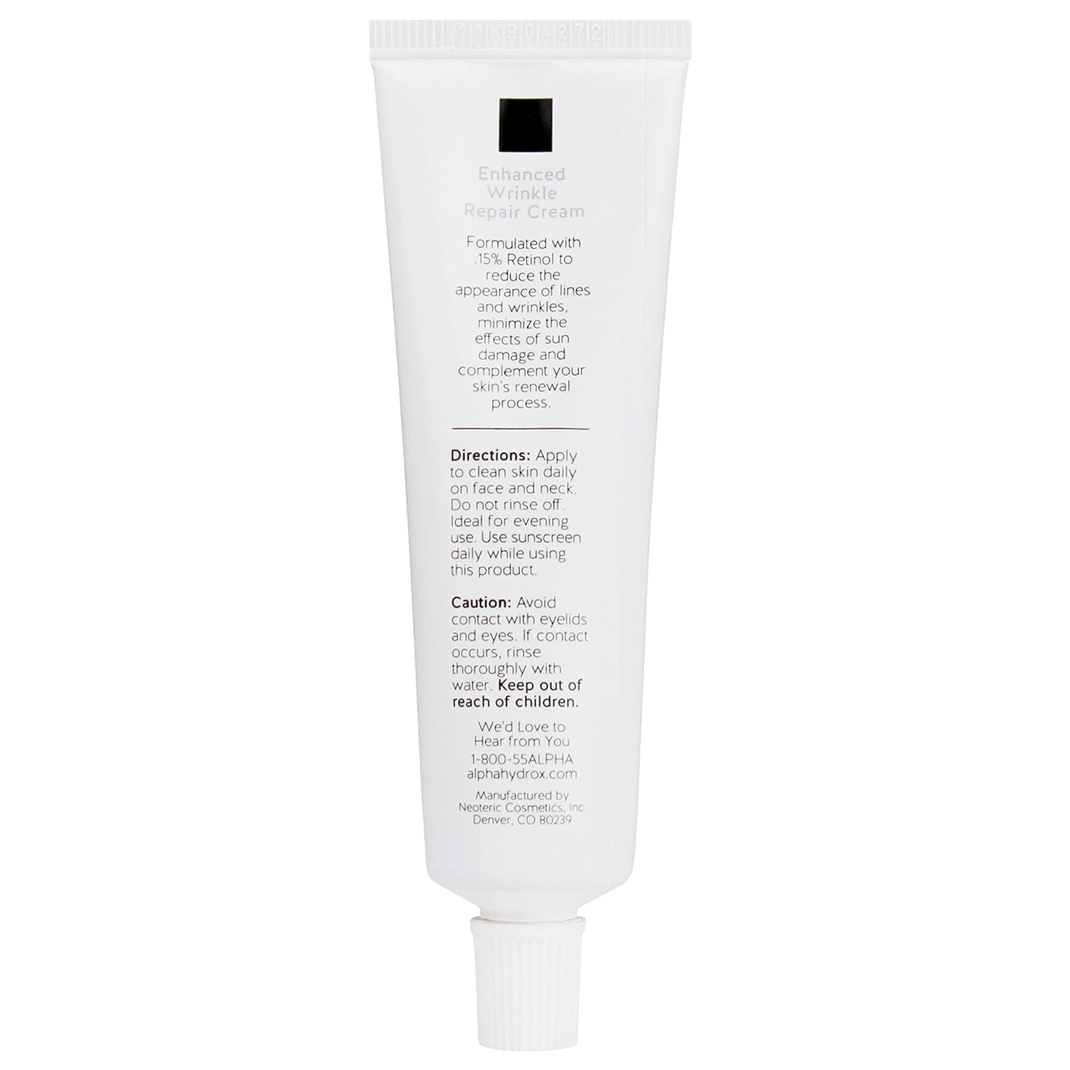 Alpha Skin Care oil-free packaging shot emphasizes suitability for all skin types