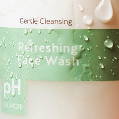 Alpha Skin Care Refreshing Face Wash pour bottle demonstrates easy daily use.