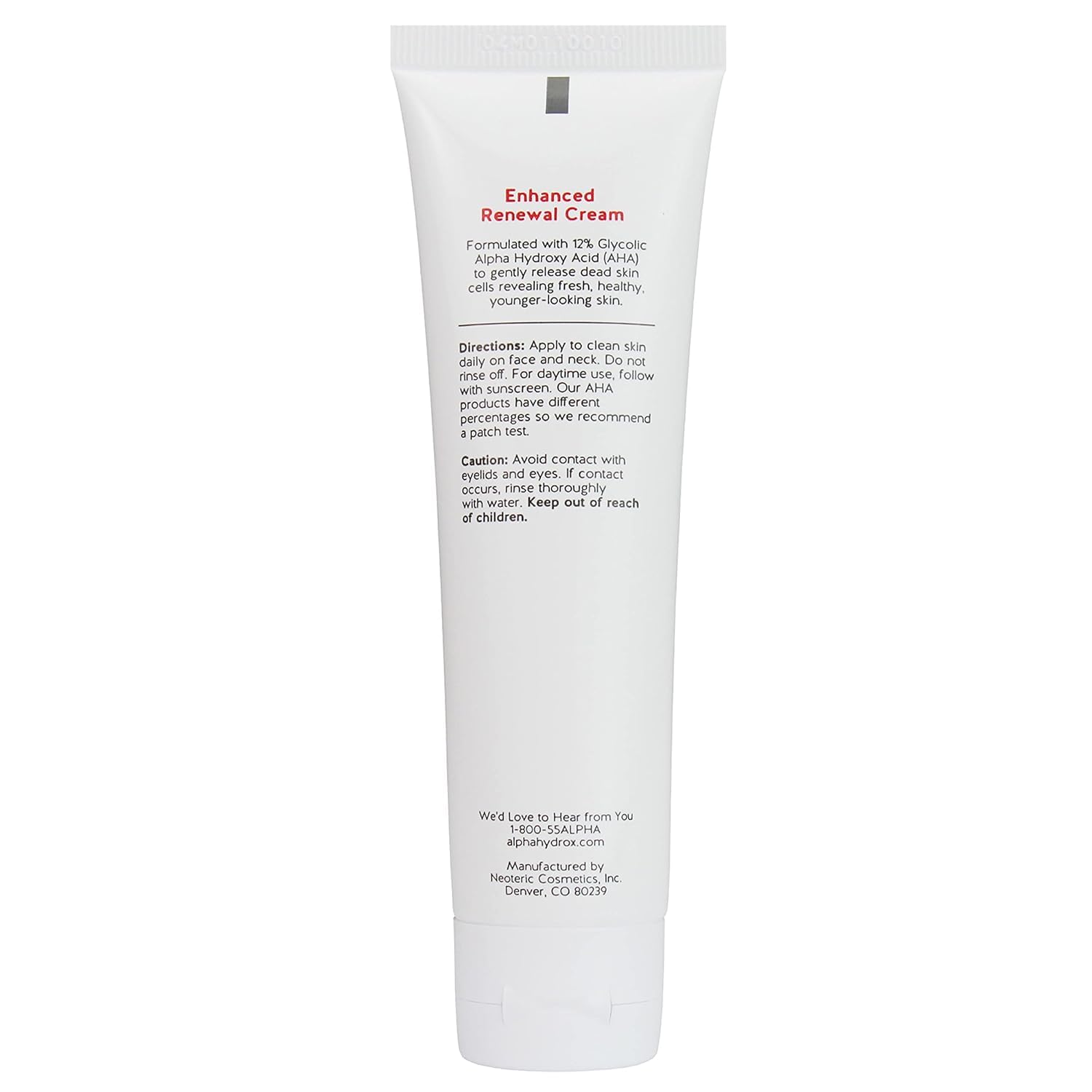 Alpha Skin Care Enhanced Renewal Cream packaging front highlighting anti aging formula.