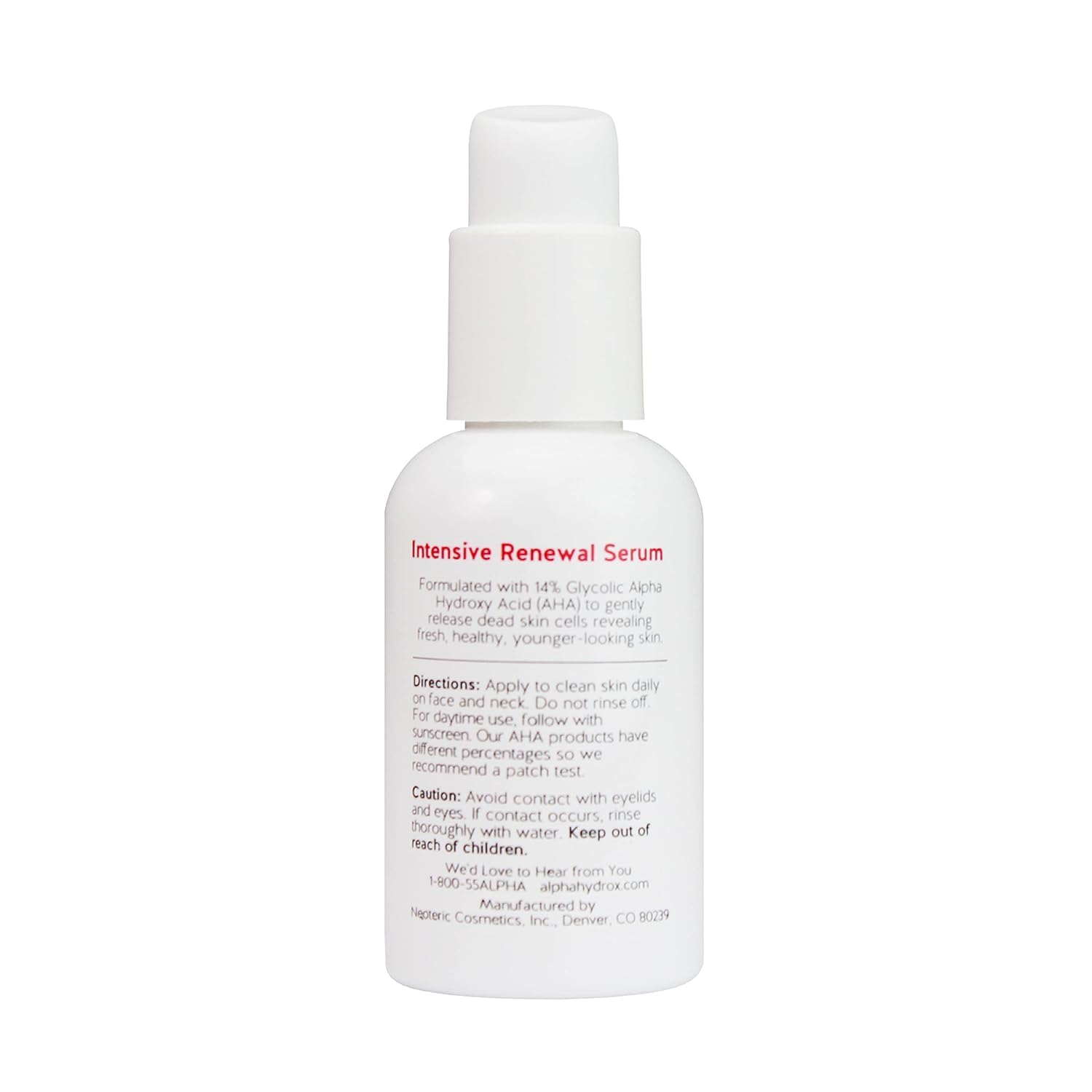 Alpha Skin Care Renewal Serum packaging on shelf highlights anti-aging and hydration benefits