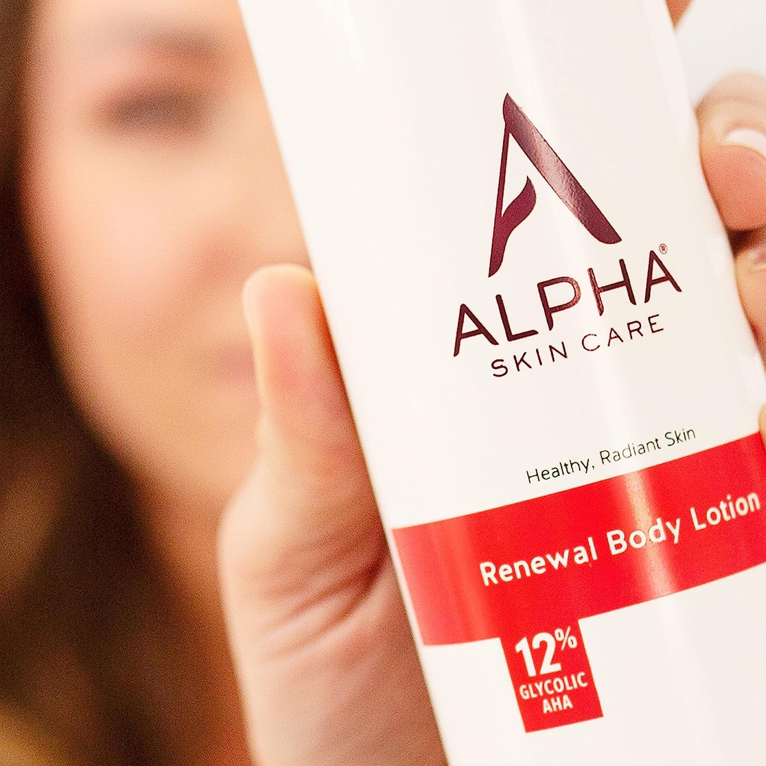 Alpha Skin Care Revitalizing ingredients graphic features glycolic AHA and antioxidants