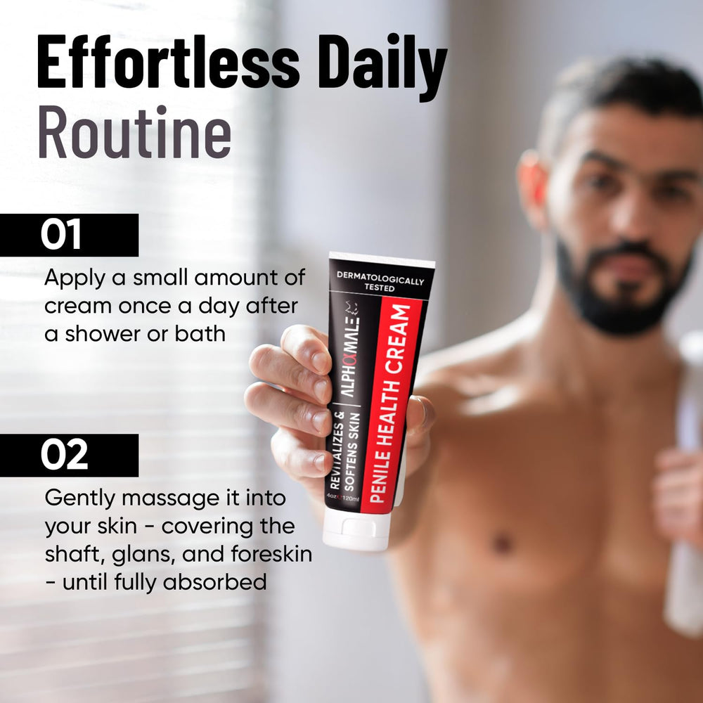 AlphaMale Premium Penile Health Cream USA-made seal—high-quality formulation you can trust.