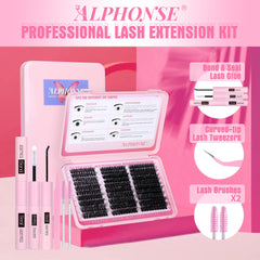 ALPHONSE lash clusters 10-18mm length for cat-eye or round-eye looks