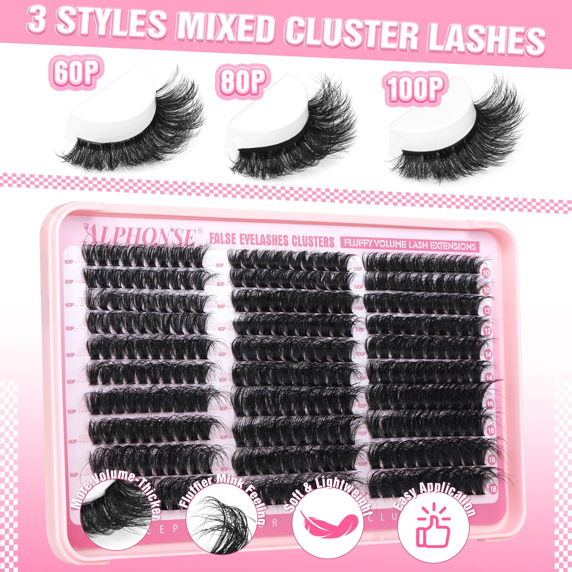 ALPHONSE soft-band extension lashes for comfortable wear