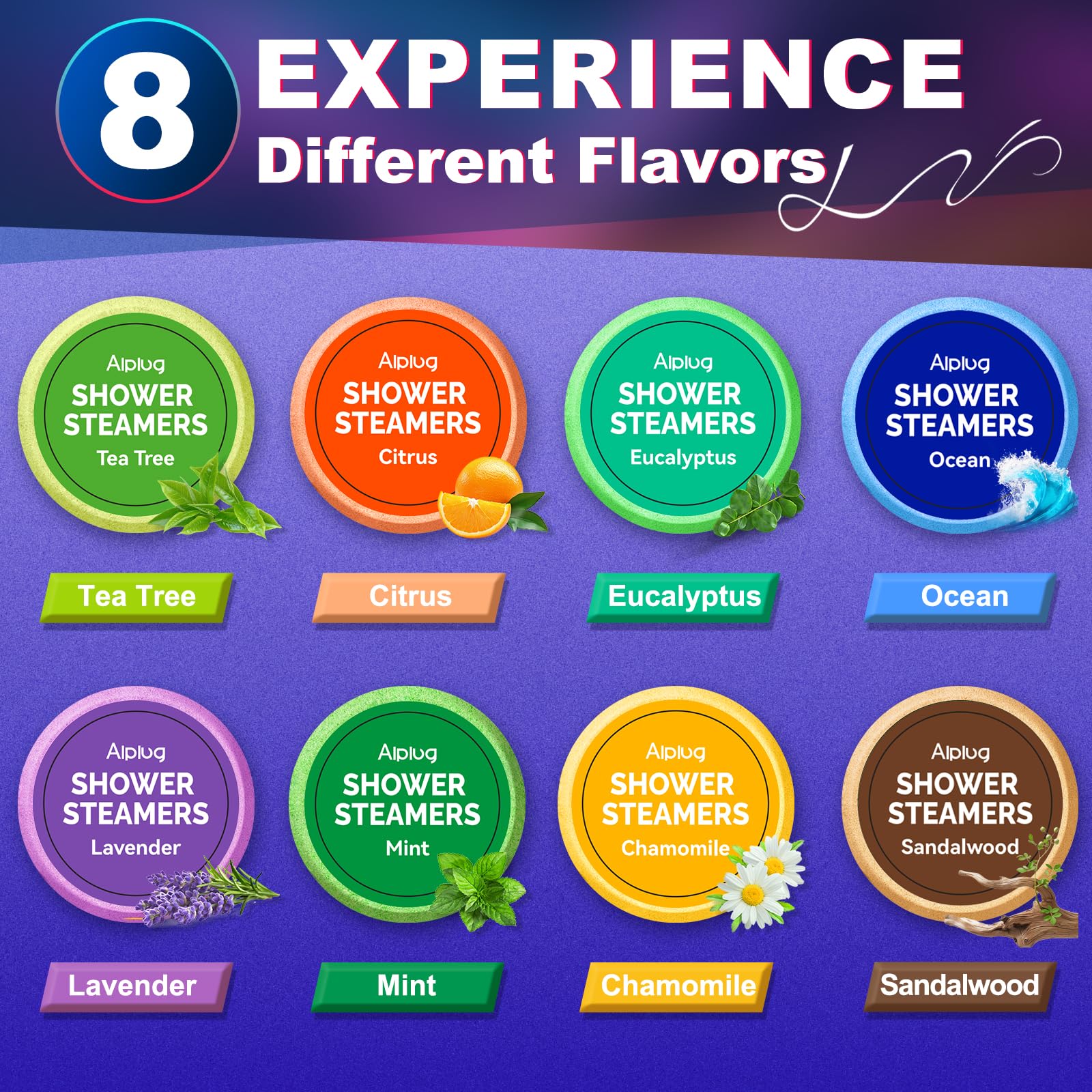 ALPLUG eight-pack collection of scents offers varied mood-enhancing options.