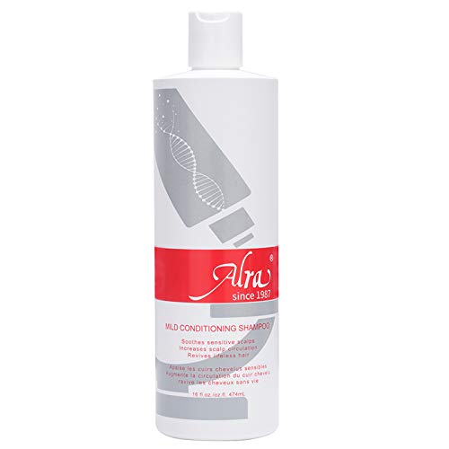 Alra Mild Conditioning Shampoo bottle highlights gentle formula for sensitive scalps