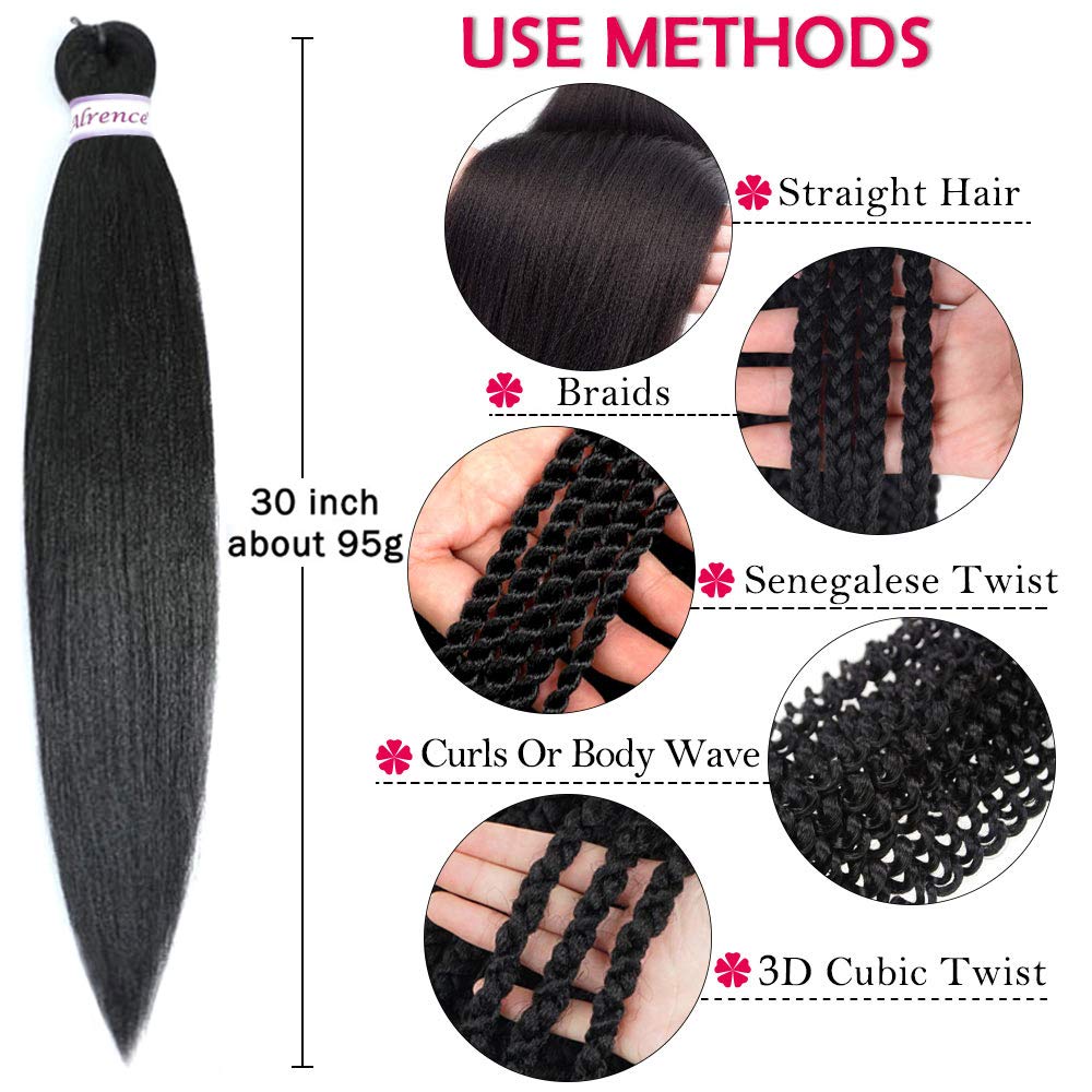 Alrence 30-inch braid hair no-tangle and no-shedding feature close-up