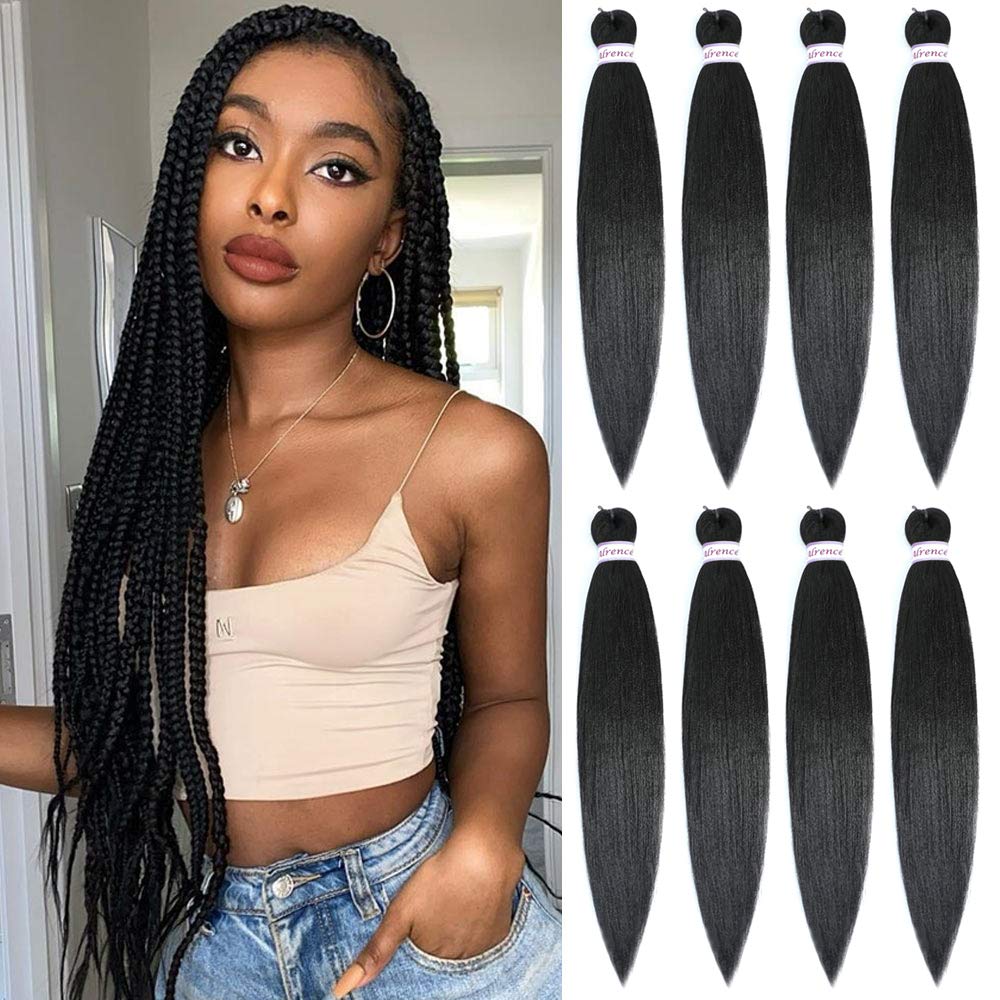 Alrence 30-inch braiding hair with yaki texture close-up for natural look