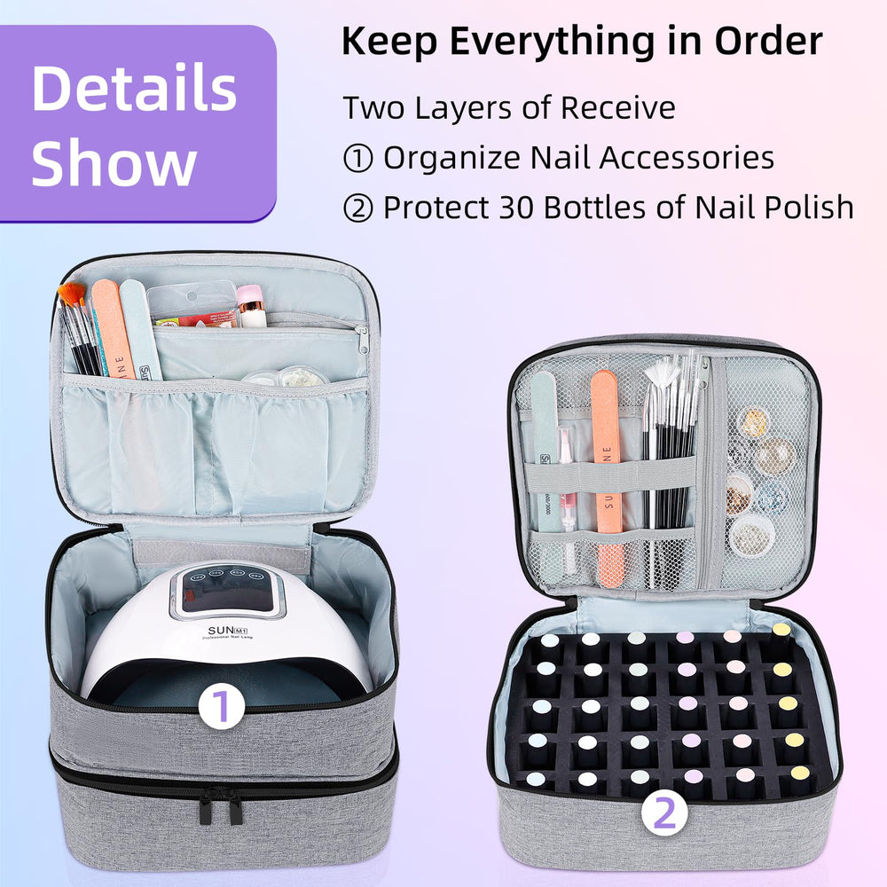 ALSLEA organizer open lower layer with dividers for polishes